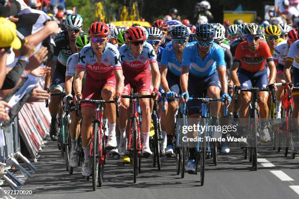 Tony Martin of Germany and Team Katusha / Ilnur Zakarin of Russia and Team Katusha / Alejandro Valverde of Spain and Movistar Team / Jose Joaquin...