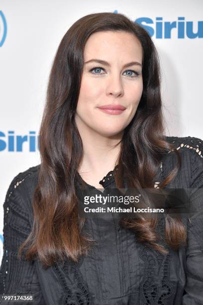Actress Liv Tyler visits SiriusXM Studios on July 12, 2018 in New York City.