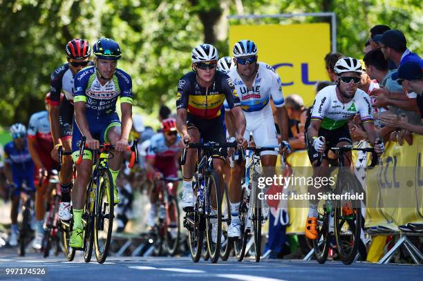 Timothy Dupont of Belgium and Team Wanty Groupe Gobert / Yves Lampaert of Belgium and Team Quick-Step Floors / Alexander Kristoff of Norway and UAE...