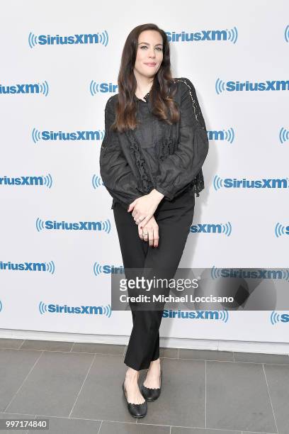 Actress Liv Tyler visits SiriusXM Studios on July 12, 2018 in New York City.