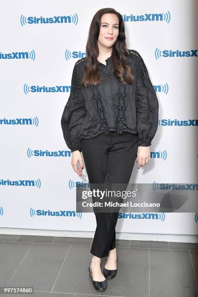 Actress Liv Tyler visits SiriusXM Studios on July 12, 2018 in New York City.