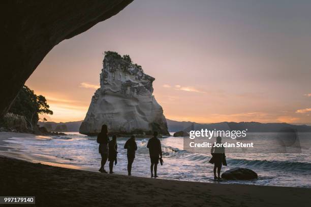 cathedral cove - cathedral cove imagens e fotografias de stock