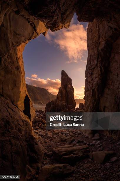 playa del silencio - silencio stock pictures, royalty-free photos & images