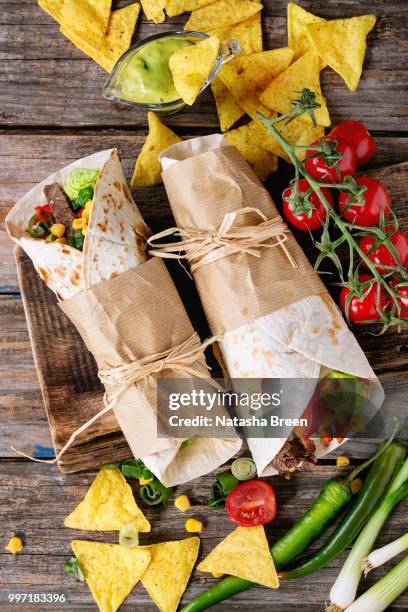 tortillas and nachos - salsa espesa fotografías e imágenes de stock
