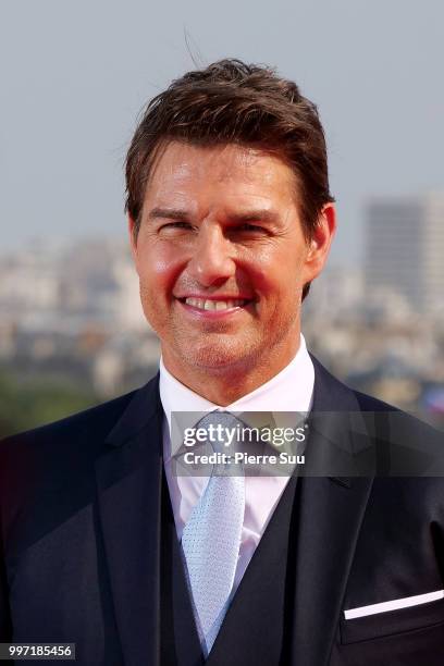 Tom Cruise attends the 'Mission: Impossible - Fallout' Global Premiere on July 12, 2018 in Paris, France.