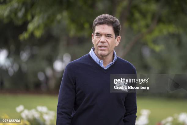 Alfonso de Angoitia, co-chief executive officer of Grupo Televisa SAB, arrives for a morning session during the Allen & Co. Media and Technology...