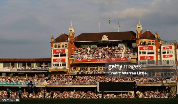 General view during the Vitality Blast match between Surrey and Essex Eagles at The Kia Oval on July 12, 2018 in London, England.