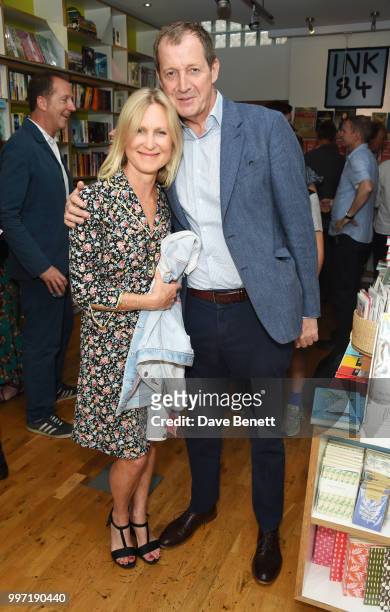 Fiona Millar and Alastair Campbell attend the launch of new book "Ctrl Alt Delete" by Tom Baldwin at Ink 84 on July 12, 2018 in London, England.