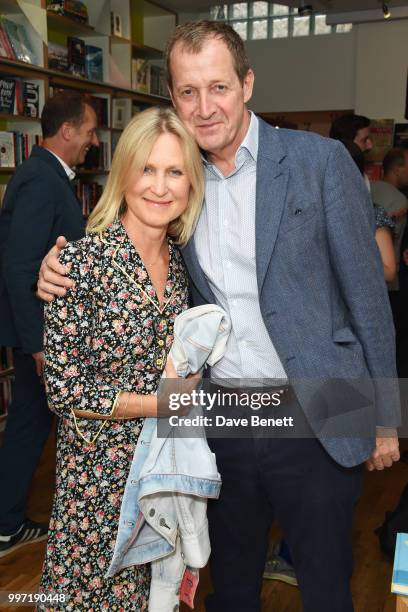 Fiona Millar and Alastair Campbell attend the launch of new book "Ctrl Alt Delete" by Tom Baldwin at Ink 84 on July 12, 2018 in London, England.