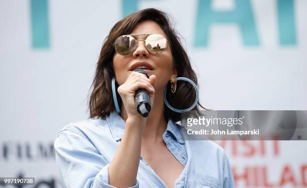 Katharine McPhee performs during 106.7 LITE FM's Broadway in Bryant Park on July 12, 2018 in New York City.