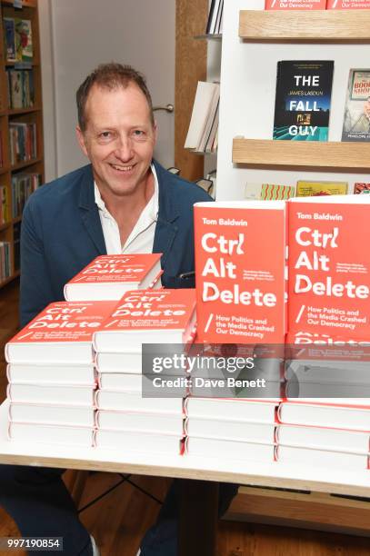 Tom Baldwin attends the launch of his new book "Ctrl Alt Delete" at Ink 84 on July 12, 2018 in London, England.