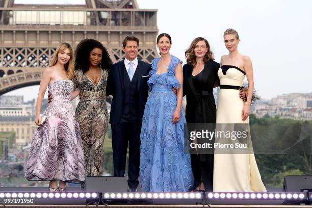Alix Benezech,Angela Bassett,Tom Cruise,Michelle Monaghan,Rebecca Ferguson and Vanessa Kirby attend the 'Mission: Impossible - Fallout' Global...