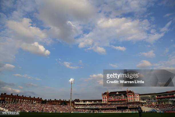General view during the Vitality Blast match between Surrey and Essex Eagles at The Kia Oval on July 12, 2018 in London, England.