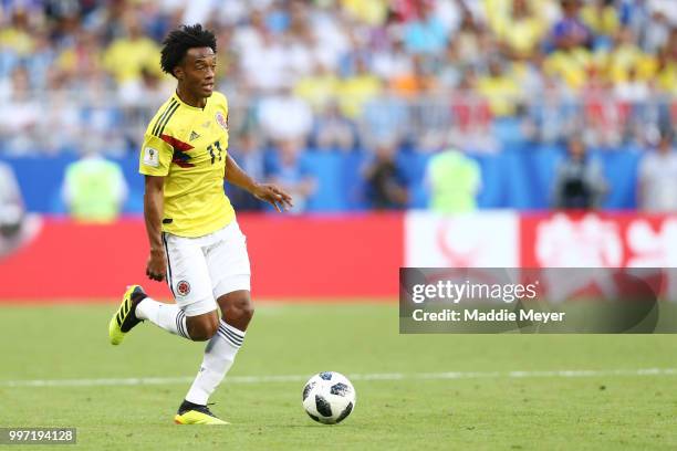 June 28: Juan Cuadrado of Colombia during the 2018 FIFA World Cup Russia group H match between Senegal and Colombia at Samara Arena on June 28, 2018...