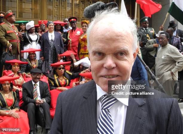 Lawyer Kenneth McCallion seen in New York, US, 12 October 2017. A possible trial of the two African ethnic group against the German government for...