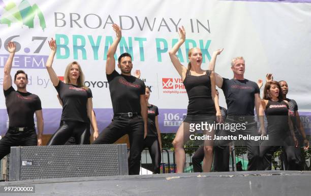 Terra C. MacLeod from the cast of "Chicago" performs at 106.7 LITE FM's Broadway In Bryant Park at Bryant Park on July 12, 2018 in New York City.