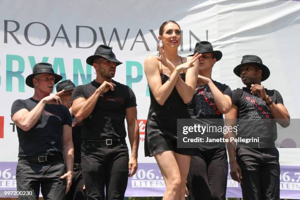Jessica Ernest from the cast of "Chicago" performs at 106.7 LITE FM's Broadway In Bryant Park at Bryant Park on July 12, 2018 in New York City.