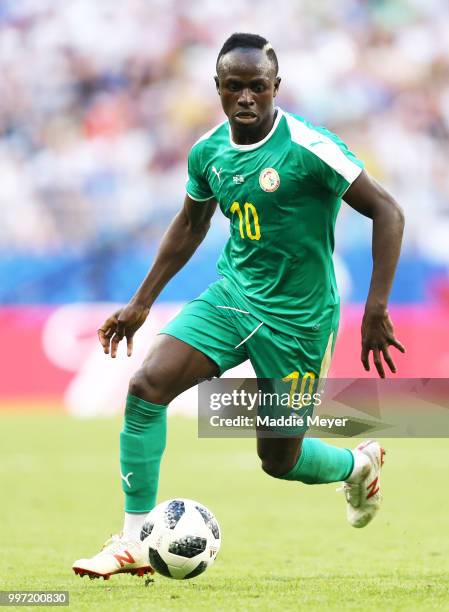 June 28: Sadio Mane of Senegal in action during the 2018 FIFA World Cup Russia group H match between Senegal and Colombia at Samara Arena on June 28,...