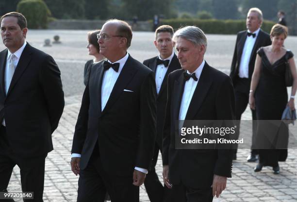Chancellor of the Exchequer, Philip Hammond prior to the arrival of U.S. President Donald Trump and First Lady Melania Trump at Blenheim Palace on...