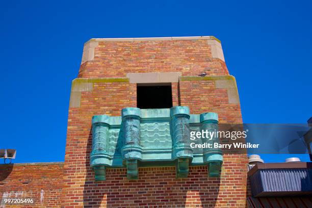 elaborate copper decoration on balcony at jones beach, ny - wantagh stock pictures, royalty-free photos & images