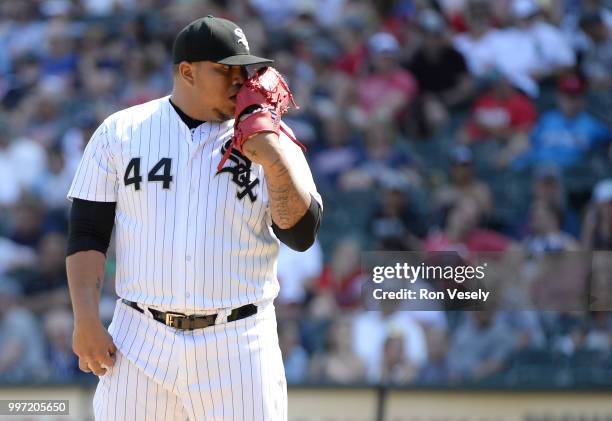 Bruce Rondon of the Chicago White Sox pitches against the Minnesota Twins on June 28, 2018 at Guaranteed Rate Field in Chicago, Illinois.