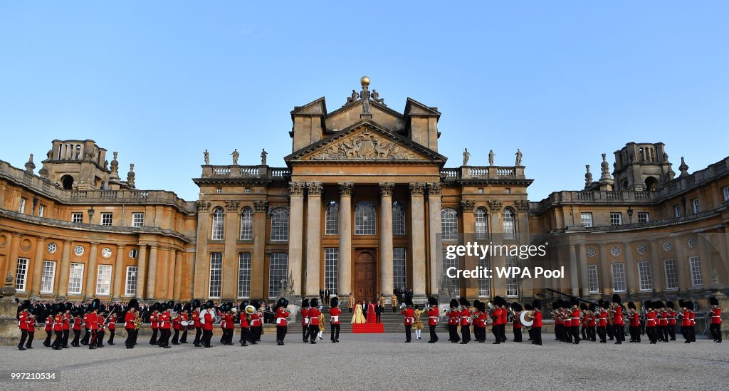 Arrival Ceremony At Blenheim Palace For President Donald Trump And The First Lady