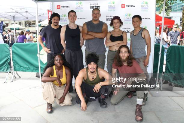 The cast of "STOMP" attends 106.7 LITE FM's Broadway In Bryant Park at Bryant Park on July 12, 2018 in New York City.