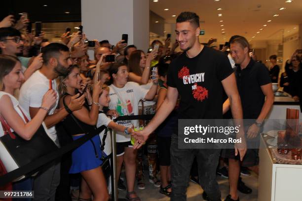 Thomas Strakosha of SS Lazio attend the SS Lazio unveil new shirt for 2018-19 Season on July 12, 2018 in Rome, Italy.