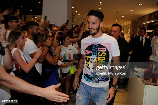 Luis Alberto of SS Lazio attend the SS Lazio unveil new shirt for 2018-19 Season on July 12, 2018 in Rome, Italy.