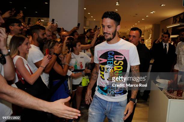 Luis Alberto of SS Lazio attend the SS Lazio unveil new shirt for 2018-19 Season on July 12, 2018 in Rome, Italy.