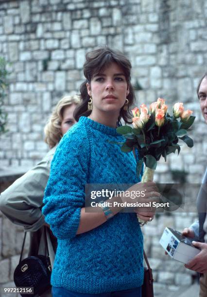 Caroline, Princess of Hanover during the Monte Carlo Open at the Monte Carlo Country Club in Monaco, circa April 1982.