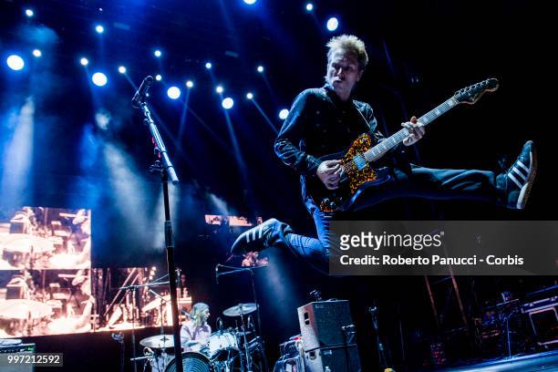 Alex Kapranos of Franz Ferdinand performs on stage on July 10, 2018 in Rome, Italy.