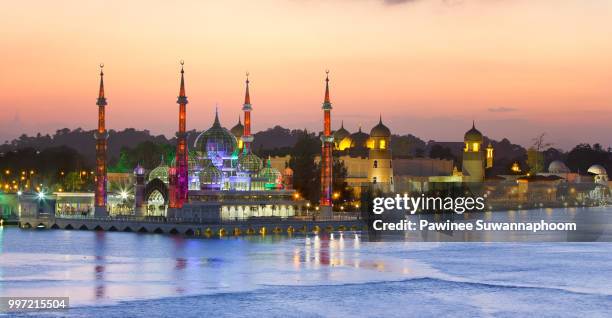 crystal mosque - crystal mosque stock pictures, royalty-free photos & images