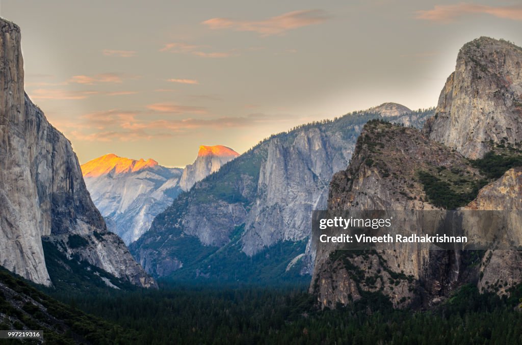 Tunnel view at dusk