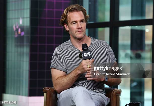 Actor James Van Der Beek visits Build studio on July 12, 2018 in New York City.