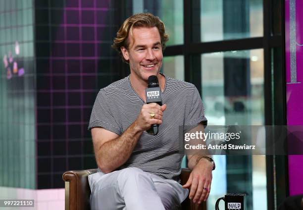 Actor James Van Der Beek visits Build studio on July 12, 2018 in New York City.