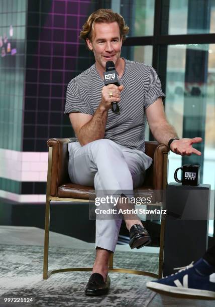 Actor James Van Der Beek visits Build studio on July 12, 2018 in New York City.