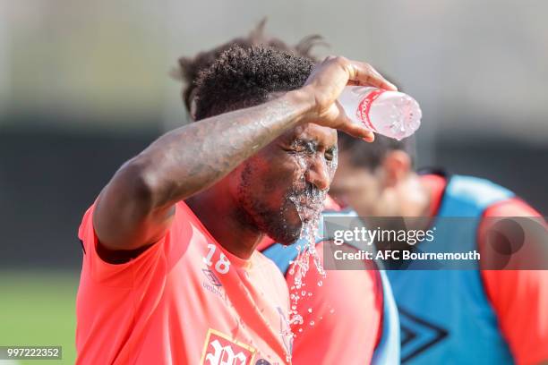 Jermain Defoe of Bournemouth during training session at the clubs pre-season training camp at La Manga, Spain on July 12, 2018 in La Manga, Spain.