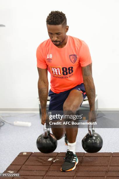 Jermain Defoe with Bournemouth manager Eddie Howe during training session at the clubs pre-season training camp at La Manga, Spain on July 12, 2018...