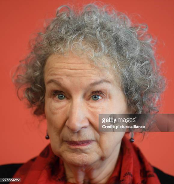 Canadian author Margaret Atwood speaks during a press conference at the Frankfurt Book Fair in Frankfurt, Germany, 14 October 2017. Atwood will be...