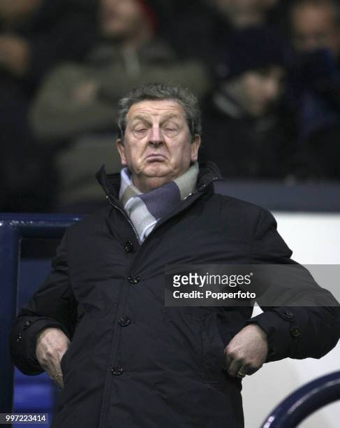 Liverpool manager Roy Hodgson in the stands before the UEFA Champions League Group A match between Tottenham Hotspur and Werder Bremen at White Hart...