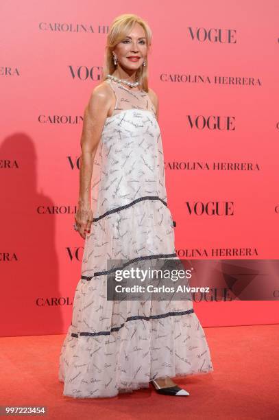 Carmen Lomana attends Vogue 30th Anniversary Party at Casa Velazquez on July 12, 2018 in Madrid, Spain.