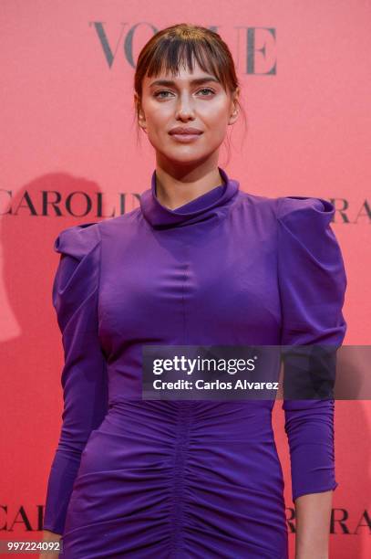 Irina Shayk attends Vogue 30th Anniversary Party at Casa Velazquez on July 12, 2018 in Madrid, Spain.