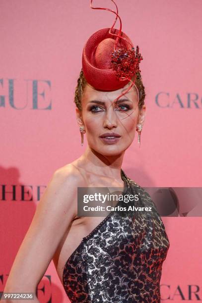 Nieves Alvarez attends Vogue 30th Anniversary Party at Casa Velazquez on July 12, 2018 in Madrid, Spain.