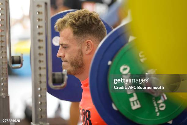 Ryan Fraser during gym session at the clubs pre-season training camp at La Manga, Spain on July 12, 2018 in La Manga, Spain.