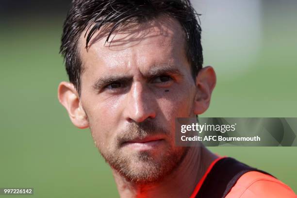 Charlie Daniels of Bournemouth during training session at the clubs pre-season training camp at La Manga, Spain on July 12, 2018 in La Manga, Spain.