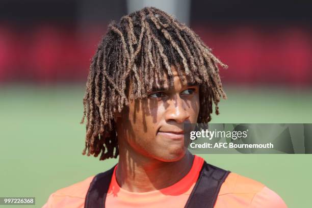 Nathan Ake of Bournemouth during training session at the clubs pre-season training camp at La Manga, Spain on July 12, 2018 in La Manga, Spain.