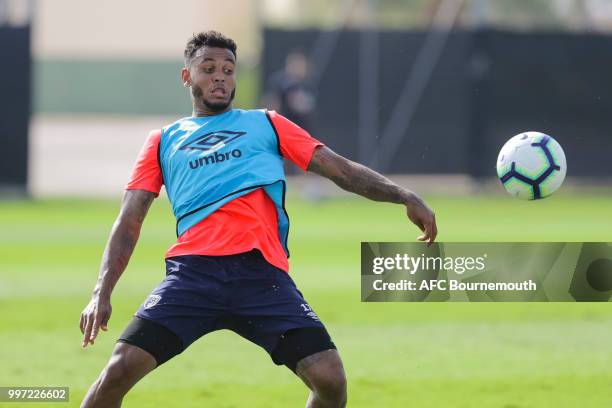 Joshua King of Bournemouth during training session at the clubs pre-season training camp at La Manga, Spain on July 12, 2018 in La Manga, Spain.
