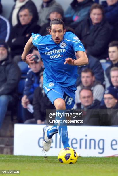 Jonas Gutierrez of Newcastle United in action during the Barclays Premier League match between West Bromwich Albion and Newcastle United at The...