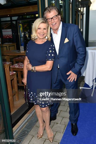 Michael and Marianne Hartl during the dinner Royal at the Gruenwalder Einkehr on July 12, 2018 in Munich, Germany.